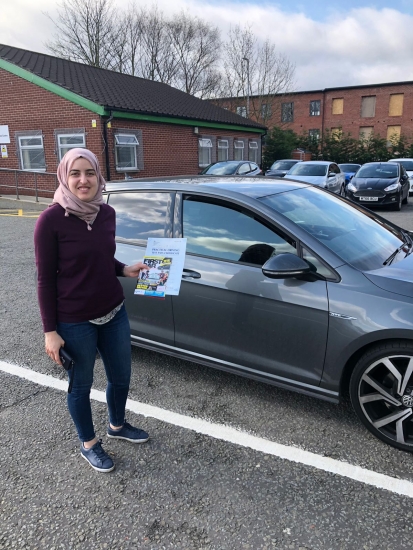 Congratulations to Sana passing her driving test with<br />
 L-Team driving school for the first time!! #passed#driving#learner🏆 #manchester#drivinglessons #help #learning #cars Call us know to get booked in on 0333 240 6430<br />
<br />
PASS IN APRIL 2018