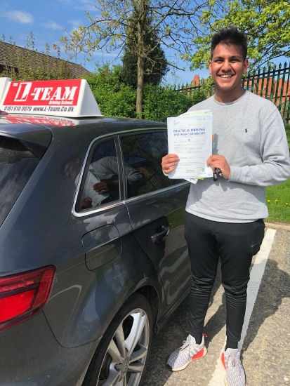 Congratulations to Aman passing his driving test with<br />
 L-Team driving school for the first time!! #passed#driving#learner🏆 #manchester#drivinglessons #help #learning #cars Call us know to get booked in on 0333 240 6430<br />
<br />
<br />
PASS IN MAY 2018