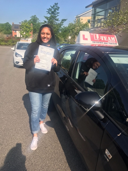 Congratulations to Shareen passing her driving test with <br />
L-Team driving school for the first time!! #passed#driving#learner🏆 #manchester#drivinglessons #help #learning #cars Call us know to get booked in on 0333 240 6430<br />
<br />
<br />
PASSED MAY 2018