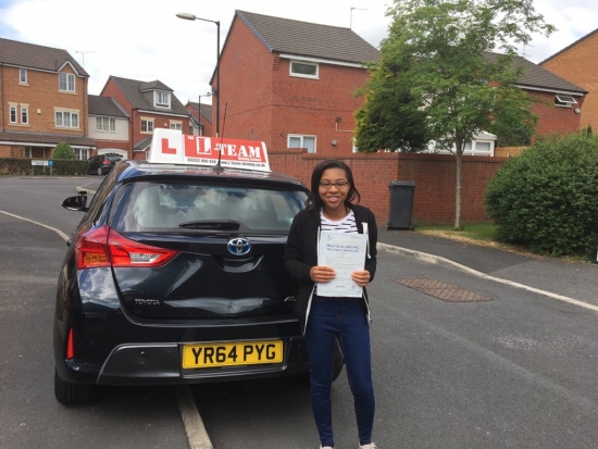 Congratulations to Feyi passing her driving test with L-Team driving school for the first time!! #passed#driving#learner🏆 #manchester#drivinglessons #help #learning #cars Call us now to get booked in on 0333 240 6430<br />
<br />
<br />
PASSED JUNE  2018 🏆