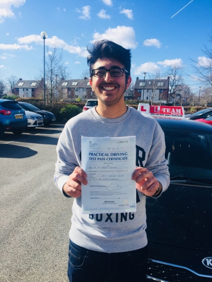 Congratulations to ALI  passing his driving test with <br />
<br />
L-Team driving school for the first time!! #passed#driving#learner #manchester#drivinglessons #help #learning #cars Call us know to get booked in on 0161 610 0079<br />
<br />

<br />
<br />
PASS IN MARCH 2018