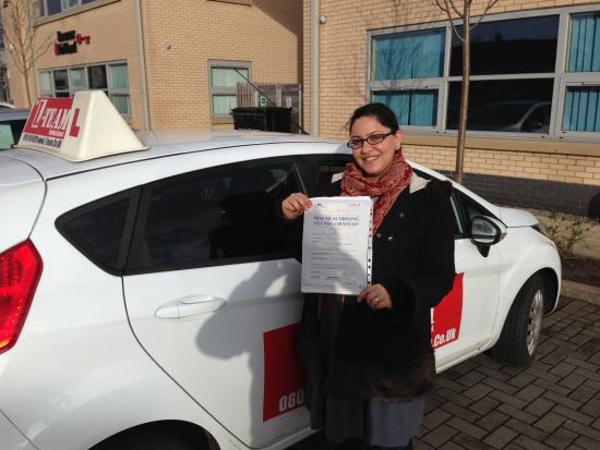Thanks L TEAM driving school for getting me pass first time before i had my baby thank you