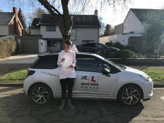 Congratulations to Adam Hill from Burwell who passed in Cambridge on the 7-2-18 after taking driving lessons with MRL Driving School