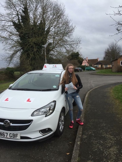 Congratulations to Chloe Munn from Soham who passed in Cambridge on the 10-3-18 after taking driving lessons with MRL Driving School