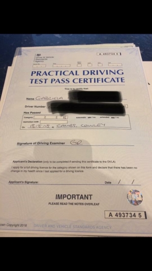 Congratulations to Gabriela from Cambridge who passed 1st time on the 18-8-18. Gabriela came to us with a test booked and already a very skilled learner driver but we are pleased we were able to make some adjustments and increase her understanding to help her achieve driving test standard.