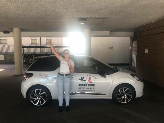 Congratulations to Vicky Wilson who passed 1st time in Cambridge on the 22-6-18 after taking driving lessons with MR.L Driving School.