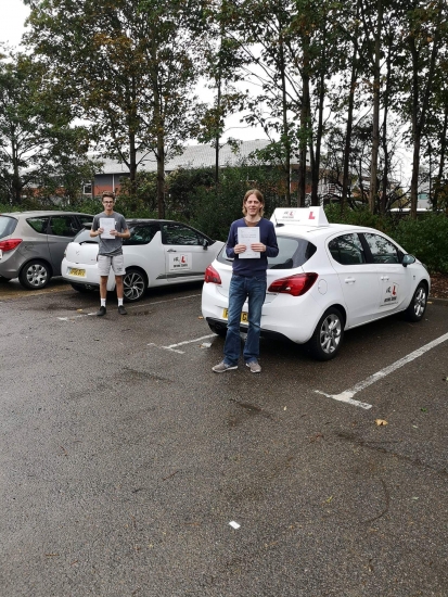 What a morning!<br />
<br />
Two tests and two passes as Josh Soer and Paul Watts both did the business in Cambridge after taking driving lessons with MR.L Driving School.