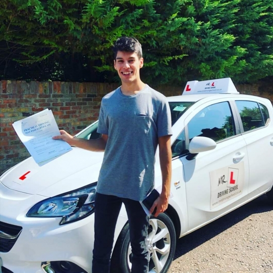 Congratulations to Jonathan Nicholson from Newmarket who passed in Cambridge on the 23-7-19 after taking driving lessons with MR.L Driving School.