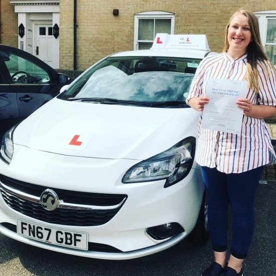 Congratulations to Sarah from Ely who passed in Cambridge on the 29-8-19. Having previously failed we are chuffed to say Sarah passed 1st time with us.<br />
<br />
w
