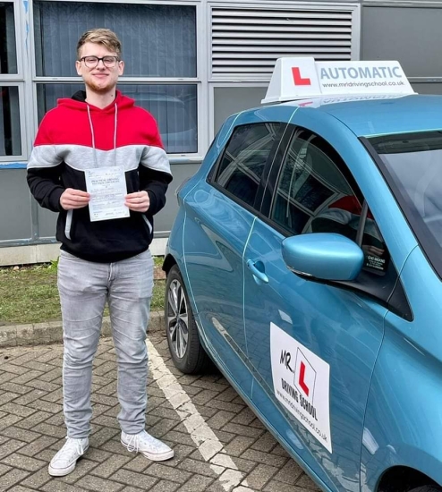 Congratulations to Aaron Shellard who passed his driving test in Cambridge on the 23-2-22 after taking driving lessons with MR.L Driving School. <br />
<br />
Aaron contacted us having previously failed 4 tests, we are pleased to say he passed his 5th.