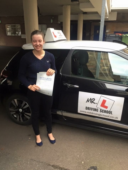 Congratulations to Georgia Smith from Newmarket who passed 1st time in Cambridge on the 12-11-15 after taking driving lessons with MRL Driving School