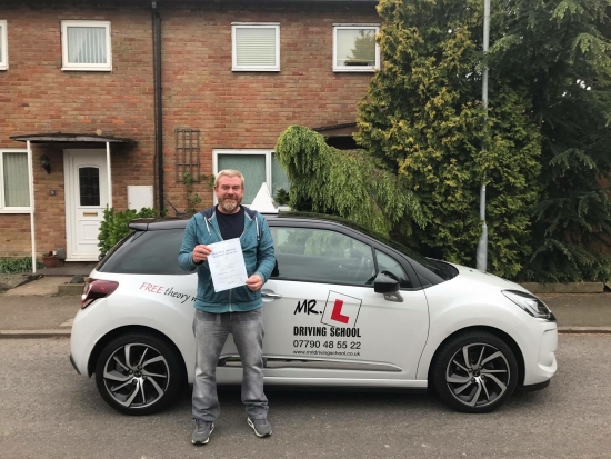 Congratulations to Dan Owen from Waterbeach who passed 1st time in Cambridge on the 3-5-17 after taking driving lessons with MRL Driving School