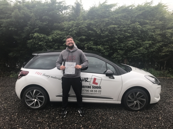 Congratulations to Jaco Waldeck from Exning who passed 1st time in Cambridge on the 9-8-17 after taking driving lessons with MRL Driving School