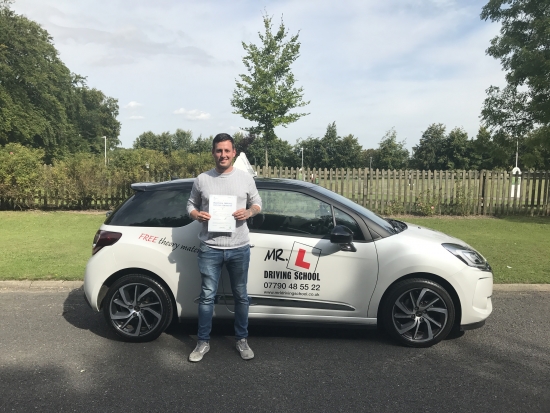 Congratulations to Steve King from Newmarket who passed 1st time in Cambridge on the 14-8-17 after taking driving lessons with MRL Driving School