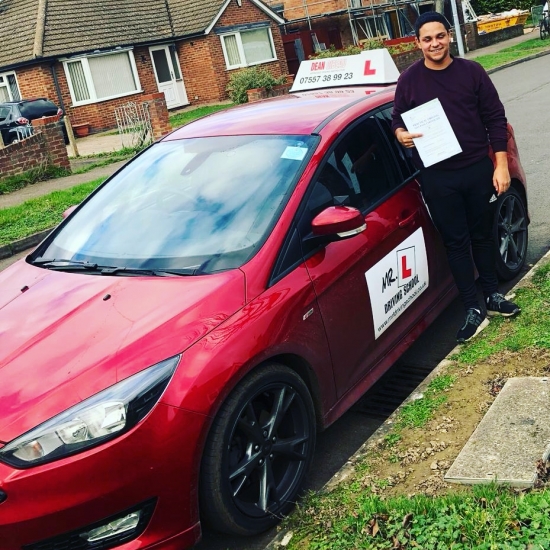 Congratulations to Ty Evans from Cambridge who passed 1st time on the 14-1-19 after taking driving lessons with MR.L Driving School.