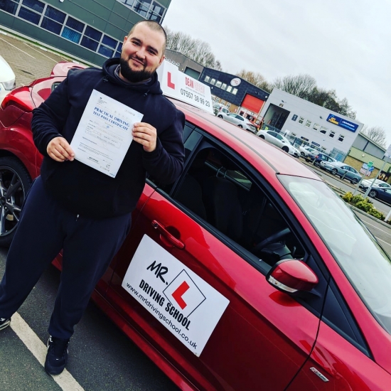 Congratulations to Andrei Tudor who passed in Cambridge on the 21-2-18 after taking driving lessons with MR.L Driving School.