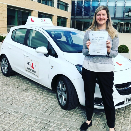 Congratulations to Caroline Hodgson who passed in Cambridge on the 26-3-19 after taking driving lessons with MR.L Driving School. Having previously failed her driving test we are pleased to say Caroline passed at the 1st attempt with us.
