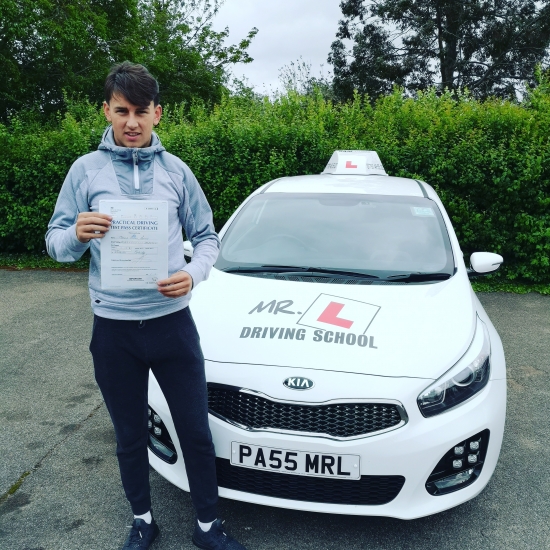Congratulations to Josh from Newmarket who passed in Cambridge on the 27-4-19 after taking driving lessons with MR.L Driving School.