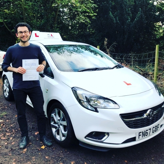 Congratulations to Dr. Alaa Al-Mohammad from Cambridge who passed his driving test on the 1-11-19 after taking driving lessons with MR.L Driving School.