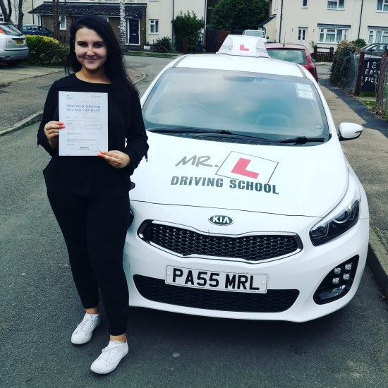 Congratulations to Bobbi Berkshire from Cambridge who passed 1st time on the 4-2-20 after taking driving lessons with MR.L Driving School.<br />
<br />
w