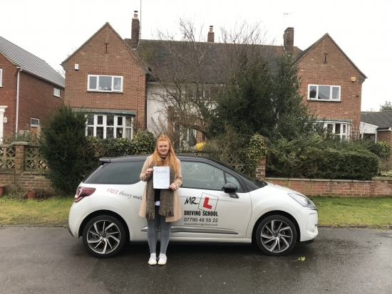 Congratulations to Jess from Newmarket who passed in Cambridge on the 10-2-17 after taking driving lessons with MRL Driving School