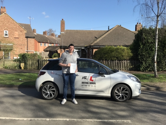 Congratulations to Adam Holland from Cambridge who passed 1st time on the 15-3-17 with just 2 driving faults after taking driving lessons with MRL Driving School