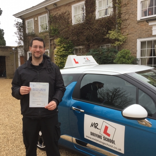 Itacute;s not very often someone travels from Portugal to specifically use a driving instructor but thatacute;s exactly what Andy did Andy passed in Cambridge on the 16-3-17 after taking driving lessons with MRL Driving School