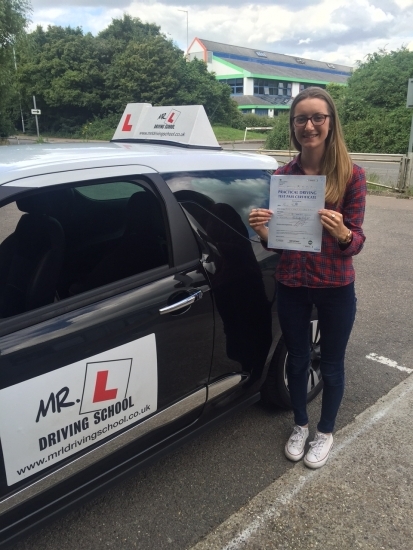 Congratulations to Celine from Soham who passed 1st time in Cambridge on the 5-7-16 after taking driving lessons with MRL Driving School