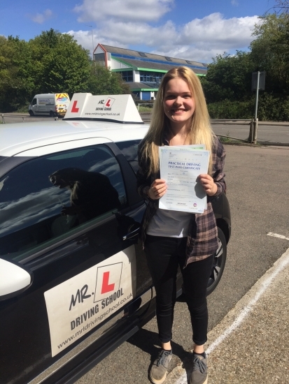 Congratulations to Aaliyah Plattern from Ely who passed first time in Cambridge on the 3-5-16 after taking driving lessons with MRL Driving School