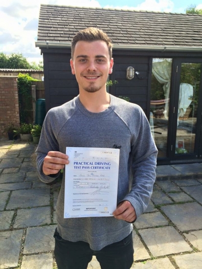 Congratulations to Dan Webb from Over who passed in Cambridge on the 31-7-16 after taking driving lessons with MRL Driving School