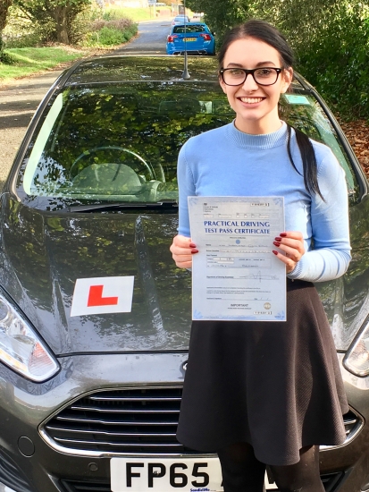 Thank you so much in getting me to pass my test You had all the patience in the world with me which was definitely needed Your techniques were awesome and made driving seem a lot less daunting Would definitely recommend to anyone who is looking for an instructor Thank you again and see you on the roads