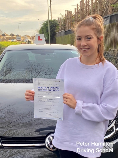 I would like to say a huge thank you to Peter Hamilton for helping me pass my driving test first time with 1 minor🙂It took a while for me to gain confidence but you helped me get there. Couldn’t have asked for a better driving instructor.😊<br />
I enjoyed the lessons we had, all the laughs and gossip. Thank you so much. See you on the roads 🚗😂