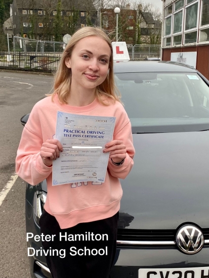 I loved learning to drive with Peter Hamilton, he is always happy to stop and explain things using video recordings and diagrams so it’s easy to understand. I always looked forward to my driving lessons and they were always a good laugh, Pete also didn’t mind starting the lessons from work and school, so they fit well with my schedule. Managed to pass first time so I’m looking forward to bei
