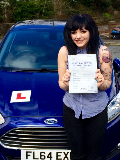 Thank you Pete for helping me pass my test Lord knows Iacute;m not easy to control but your teaching skills were brilliant amp; helped me will all the things I needed to learn amp; improve on I didnacute;t feel scared about driving amp; so happy with my test result I would definitely recommend you to everyone I know Thanks again :