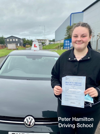 Thank you so much Peter Hamilton for helping me pass first time! You managed to keep my nerves down through all of my lessons. Really enjoyed learning with you, I would recommend Peter Hamilton Driving School to anyone.