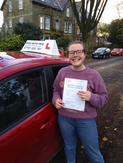 'Phil is a very honest driving instructor but he has a way of making you believe in yourself when you’re driving which makes every lesson enjoyable no matter where you’re up to - I couldn’t have passed first time without him 🙂 Not only does Phil teach you to drive, he will also take the time to help out with your theory test if it’s needed.<br />
I couldn’t recommend Phil enough!!! Consid