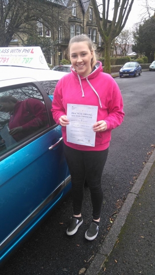 Massive congratulations to Ella who has just passed her driving test in Buxton at the first attempt and with only 1 driver fault amazing drive well done<br />
<br />
Itacute;s been an absolute pleasure taking you for lessons and helping you achieve your goal Enjoy your independence and stay safe