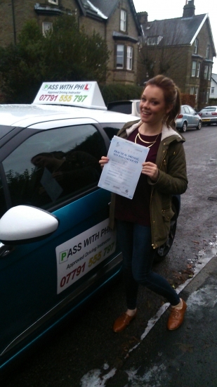 Huge congratulations go to Emily who passed her driving test this morning in Buxton 9th Decemberand with only 1 driver fault A fantastic drive well done Its been lovely meeting you and helping you to achieve your goal Enjoy your independence and stay safe Have a great Christmas and all the best for 2015