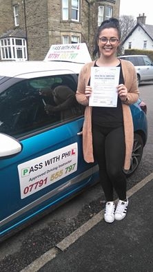 Massive congratulations to Hayley who passed her driving test in Buxton today 11th March A fantastic controlled and safe drive well done Itacute;s been an absolute pleasure taking you for lessons and helping you achieve your goal Enjoy your independence and stay safe Look after yourself when you get back to Liverpool