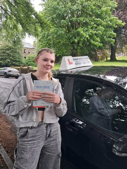 Huge congratulations go to Mia who passed her test today in Buxton at the 1st attempt and with only 3 driver faults. She joins my exclusive club of passing both theory and driving test 1st time. <br />
Its been an absolute pleasure taking you for lessons, enjoy your independence and stay safe 👏👏👏👏