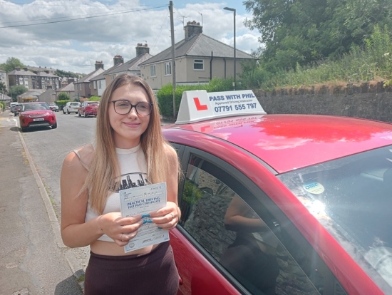 Huge thank you to Mia, who sent me this lovely review after passing her test last week. <br />
Thank you so much 😊<br />
I would recommend Phil to anyone who is learning to drive. When i first went with Phil I hadn’t got in a car in nearly a year, i had no confidence and thanks to Phil i was able to get back in a car and enjoy driving. Phil made lesson suitable for me and he was more than happy to go o