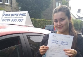 'I passed my test last week with Phil and I couldn’t have done it without him. He’s so helpful in the car and out, going through things properly and always asking questions if you don’t understand. He sends handouts after every lesson which helped me massively in improving my driving. He gave me extra help to prepare for my theory too. Phil does everything he can to make sure you’re happy