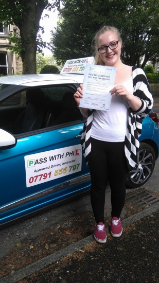 Huge Congratulations to Olivia who passed her driving test today in Buxton and with only 2 driver faults Itacute;s been an absolute pleasure taking you for lessons and helping you achieve your goal Enjoy your independence and stay safe