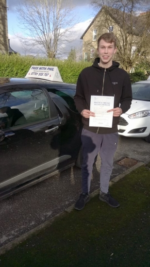 Massive congratulations to Ryan who passed his driving test today in Buxton2nd Feb 2018 Well done on a nice safe drive Its been an absolute pleasure taking you for lessons Enjoy your independence and stay safe