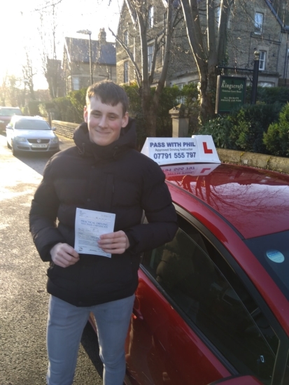 Huge thanks to Sean, who has sent me this fab review after passing his test on Tuesday with only 3 driver faults. Thanks fella 👍👍<br />
<br />
I started with Phil back in July and have enjoyed every lesson. Always calm and relaxed when you are driving and when any mistakes are made. Phil also keeps his learners safe with the coronavirus still being around by wearing a mask himself, asking learners to 