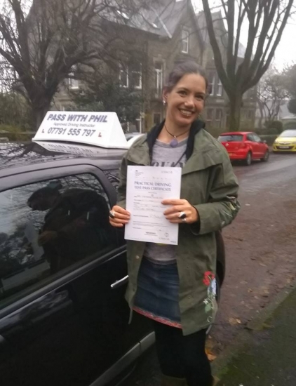 Huge congratulations go to Steph, who passed her driving test today in Buxton in very busy and foggy conditions. A great drive Steph, well done. It´s been an absolute pleasure taking you for lessons. Enjoy your independence and stay safe.