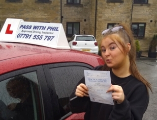 When I started driving with Phil, I had no confidence in myself at all , I couldn’t even imagine having to take my driving test, without his support I wouldn’t have passed my test first time. Phil has been a star , he gave me the confidence I needed , was very friendly and stays really calm on lessons which helps for anyone who gets nervous. <br />
After each lesson Phil will email you a lesson deb