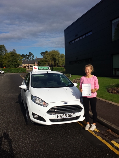 Abbie Watkins delighted to be holding her pass certificate after passing her test today A safe sound drive with only a few driver faults and having to carry out 2 manoeuvres A great result after having such a focussed determined and positive attitude to learning and passing 3 months after her first lesson - a fine achievement Congratulations and well done again A joy to teach keep safe a