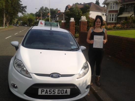 Bethan Disney proudly holding her Pass Certificate after passing first time today with few driver faults Another first time pass for Salvina and Drivewell Driving Academy A great achievement after fitting in lessons around pregnancy Congratulations and well done again Enjoy your driving and keep you and the family safe Salvina amp; Sarah 27th August 2013