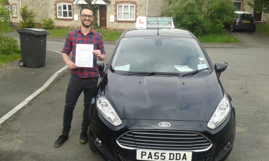 Daniel Brown - a proud recent Father chuffed to be holding his Pass Certificate after passing his test first time today It was a challenge combining lessons with work a new arrival and the sleepless nights Daniel had an almost faultless drive with only one driver fault Congratulations and well done again Hope to see you on the road Salvina 15th May 2015